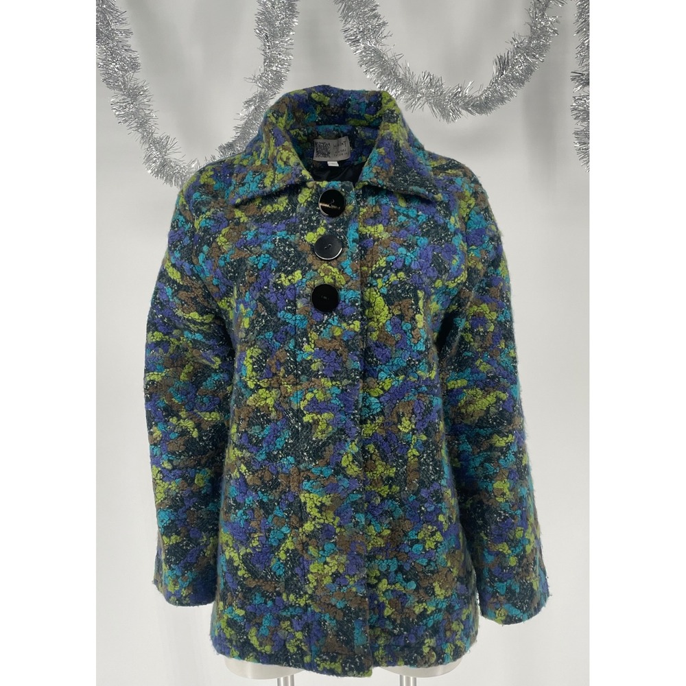Habitat Clothes to Live In Multicolor Bouclé Swing Jacket L Art to Wear